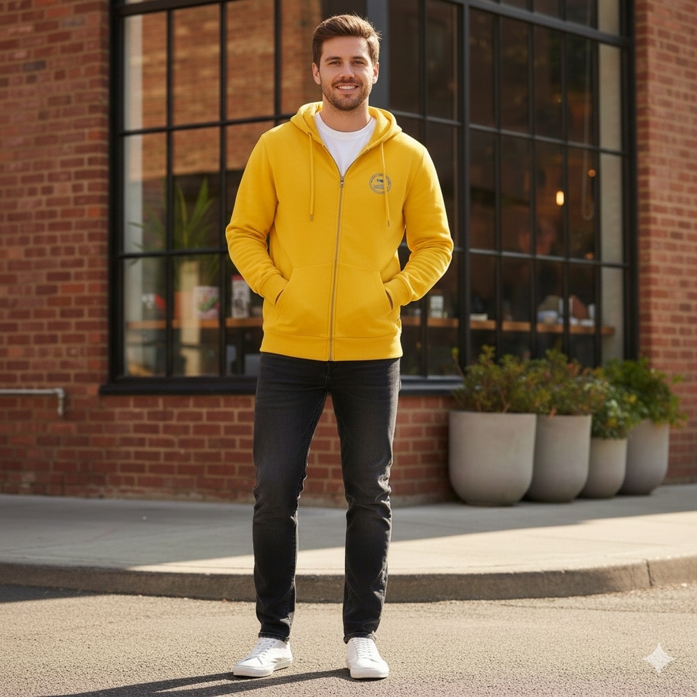 Vans Triple Crown of Surfing Zip Hoodie Yellow Medium
